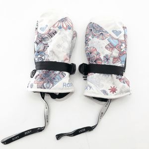 Roxy Womens Hydrotex Floral Ski / Snowboard Mittens White Multi Size XS (kids L)